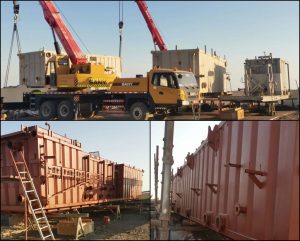 Mud tank refurbishment work at our yard for a rig site